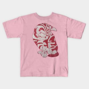 Pink Tabby Kitten Kids T-Shirt